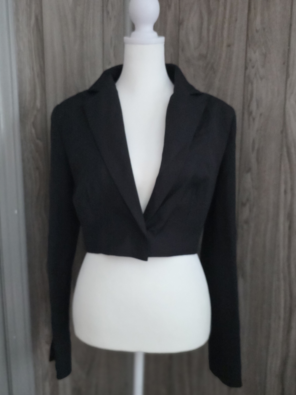 Fashion Nova Black Cropped Blazer Jacket